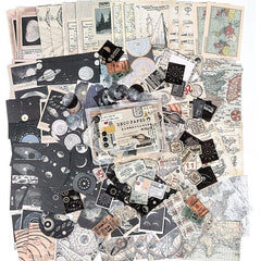 200pc Vintage Scrapbook Supplies Pack For DIY Planners Art Journaling