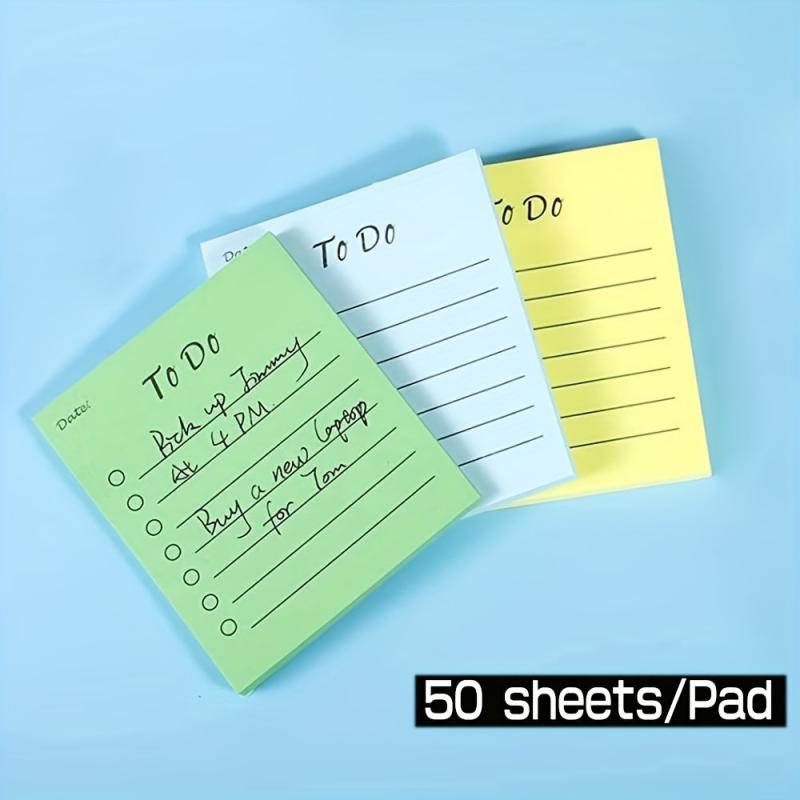 50 Sheets To Do List Sticky Notes Self Adhesive Memo Pads Easy Posting