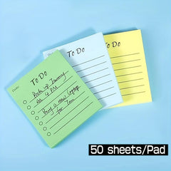 50 Sheets To Do List Sticky Notes Self Adhesive Memo Pads Easy Posting