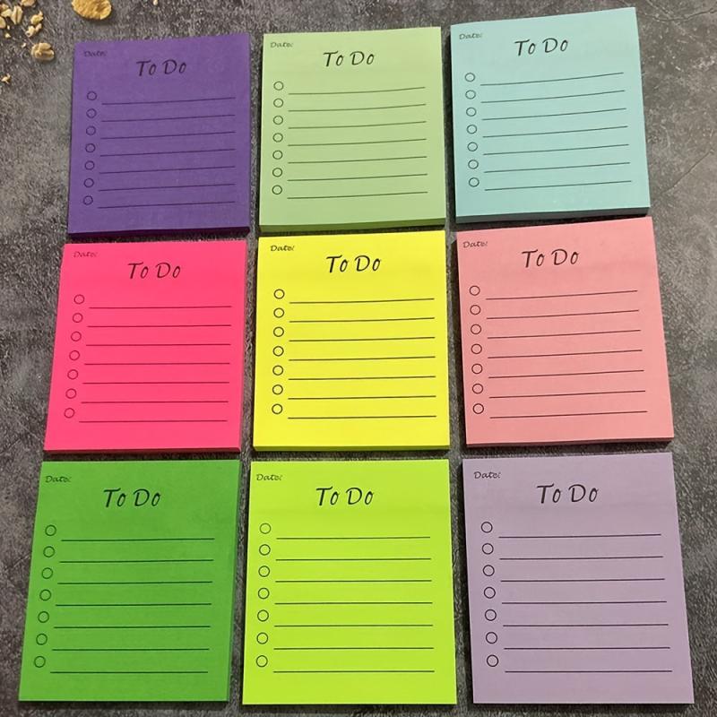 50 Sheets To Do List Sticky Notes Self Adhesive Memo Pads Easy Posting
