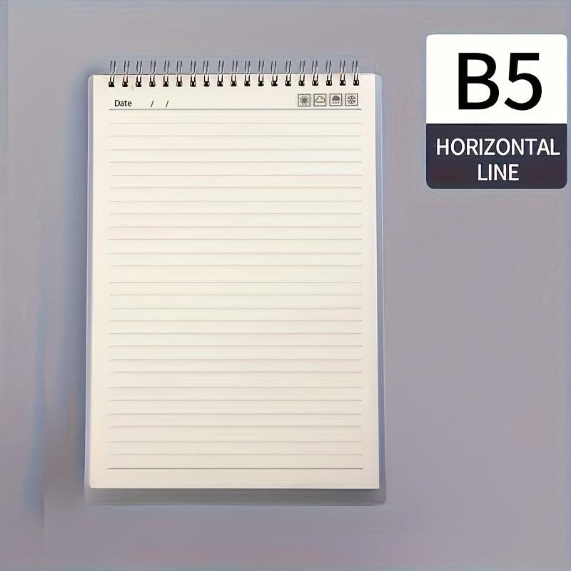 1pc 80 Sheet 160 Page Spiral Grid Notebook A5 B5 Ring Notepad