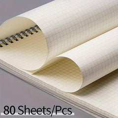1pc 80 Sheet 160 Page Spiral Grid Notebook A5 B5 Ring Notepad
