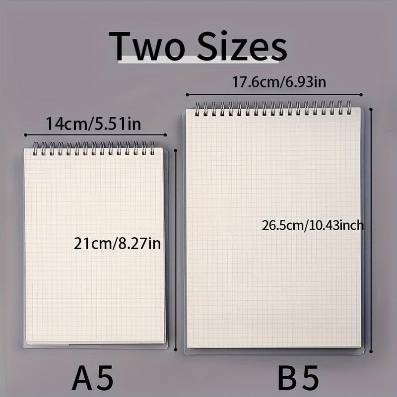 1pc 80 Sheet 160 Page Spiral Grid Notebook A5 B5 Ring Notepad