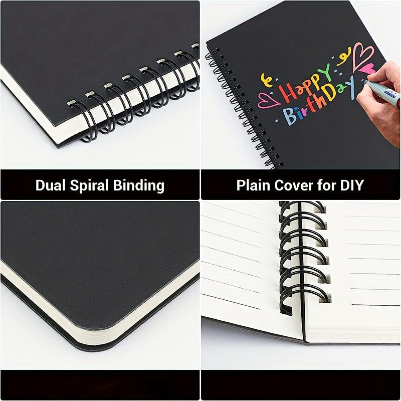 3pcs Spiral Lined A5 Notebook 60 Pages Hardcover Journal Notepad