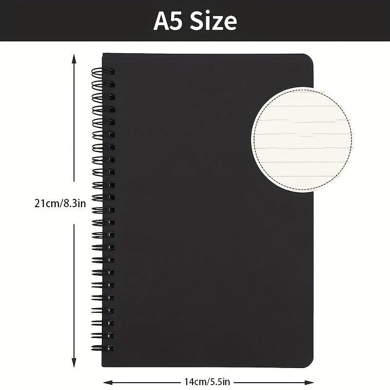 3pcs Spiral Lined A5 Notebook 60 Pages Hardcover Journal Notepad