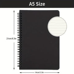 3pcs Spiral Lined A5 Notebook 60 Pages Hardcover Journal Notepad