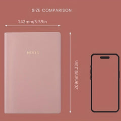 A5 Sweet Notebook Rainbow Border Thick Paper College Ruled Personal Diary