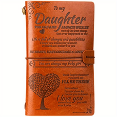 136 Sheets Vintage Leather Sketch Book Journal Notebook Gift from Mom or Dad