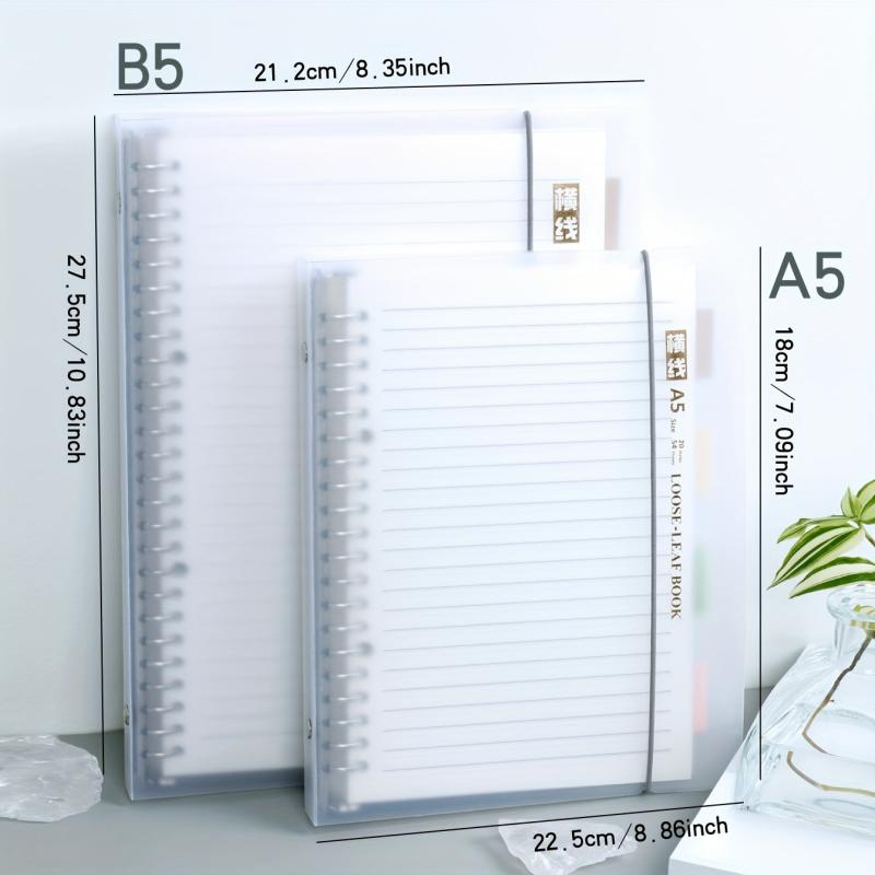 A5 B5 54 Sheets 108 Pages PP Removable Coil Notebook