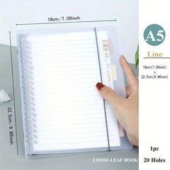 A5 B5 54 Sheets 108 Pages PP Removable Coil Notebook