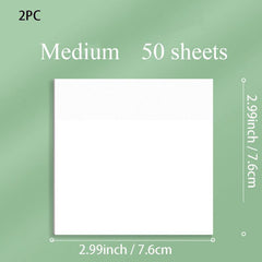 2pcs Transparent Sticky Note Memo Pad 50 Sheets 2.99 Office Supplies