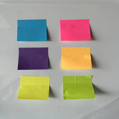 6 Packs Sticky Notes Bright Colors Self Stick 50 Sheets/pad