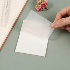 50 Sheets Transparent Sticky Notes Scrapes Stickers Note Pads Clear Notepad