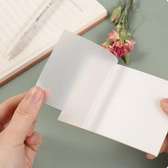 50 Sheets Transparent Sticky Notes Scrapes Stickers Note Pads Clear Notepad