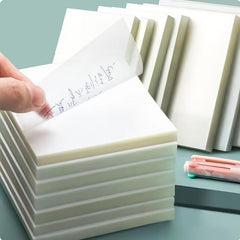 50 Sheets Transparent Sticky Notes Scrapes Stickers Note Pads Clear Notepad