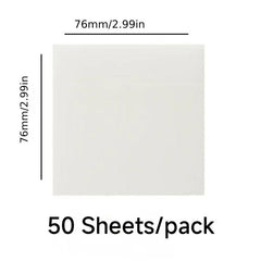 50 Sheets Transparent Sticky Notes Scrapes Stickers Note Pads Clear Notepad
