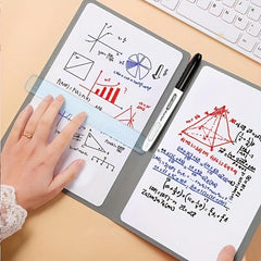 Portable A5 Whiteboard Notebook Weekly Planner Leather Memo Pen & Cloth