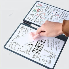 Portable A5 Whiteboard Notebook Weekly Planner Leather Memo Pen & Cloth