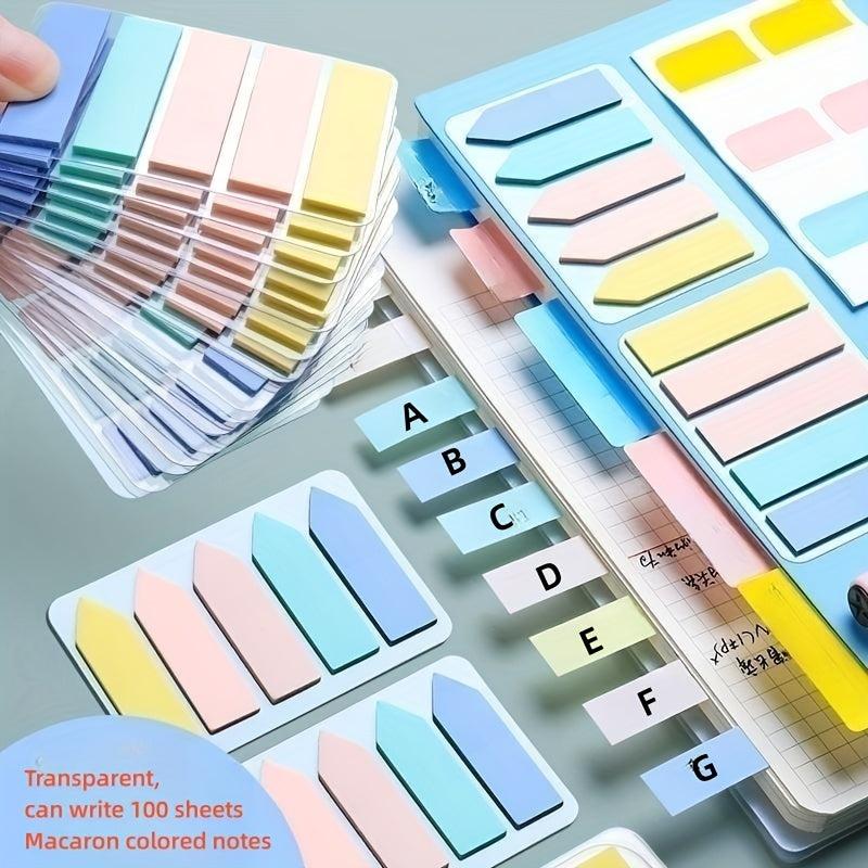 100 Transparent Macaron PET Sticky Notes