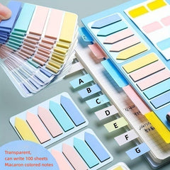 100 Transparent Macaron PET Sticky Notes