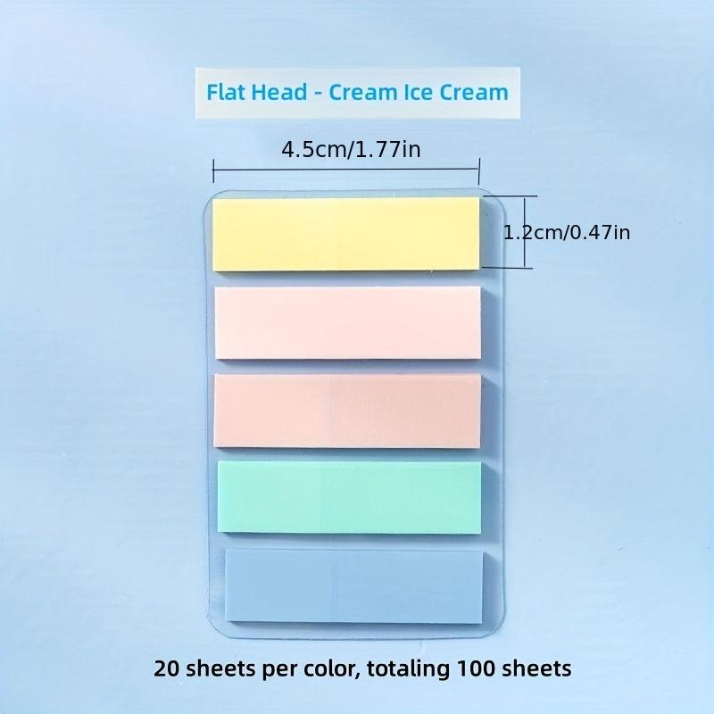 100 Transparent Macaron PET Sticky Notes