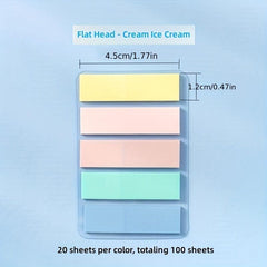 100 Transparent Macaron PET Sticky Notes