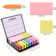 2000 Multicolor Sticky Note Set in Leather Box