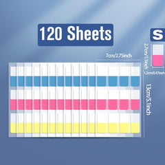 Morandi Self-Adhesive Index Stickers Sticky Notes Memo Pad - Pack of 120pcs