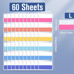 Morandi Self-Adhesive Index Stickers Sticky Notes Memo Pad - Pack of 120pcs
