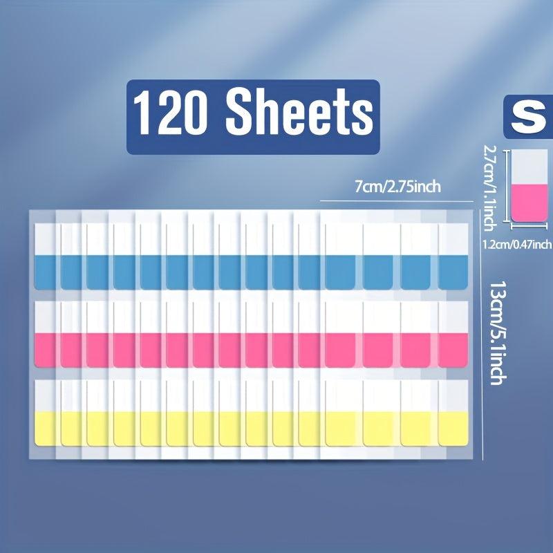 Morandi Self-Adhesive Index Stickers Sticky Notes Memo Pad - Pack of 120pcs