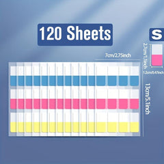 Morandi Self-Adhesive Index Stickers Sticky Notes Memo Pad - Pack of 120pcs