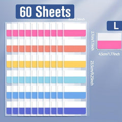Morandi Self-Adhesive Index Stickers Sticky Notes Memo Pad - Pack of 120pcs