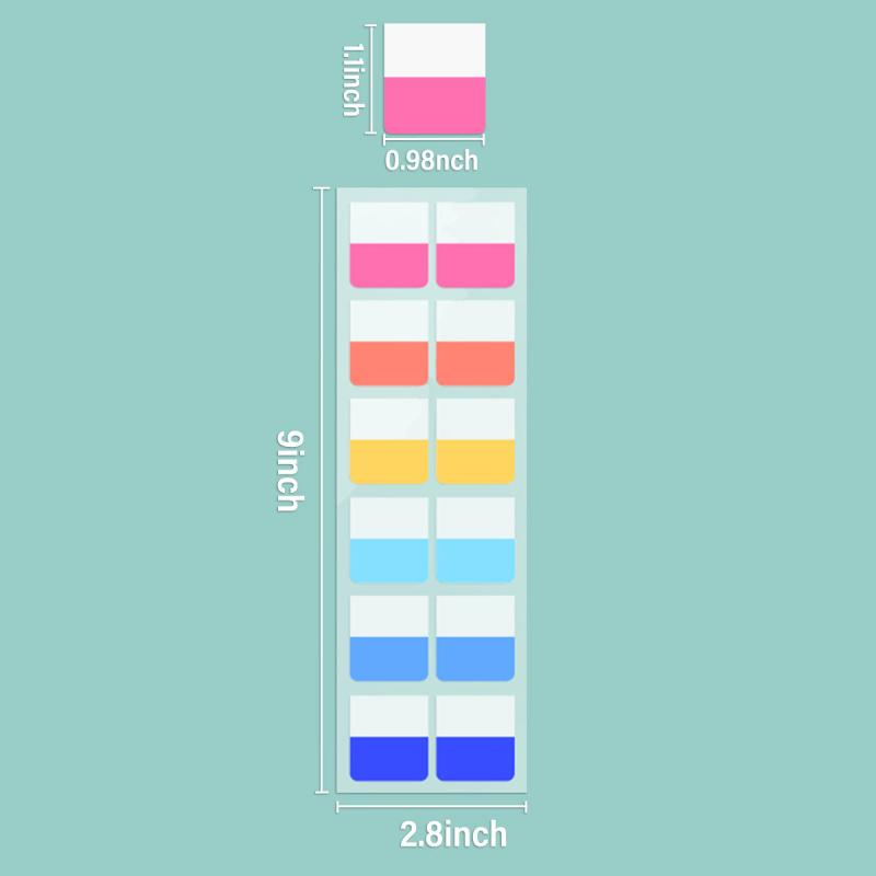 Morandi Self-Adhesive Index Stickers Sticky Notes Memo Pad - Pack of 120pcs