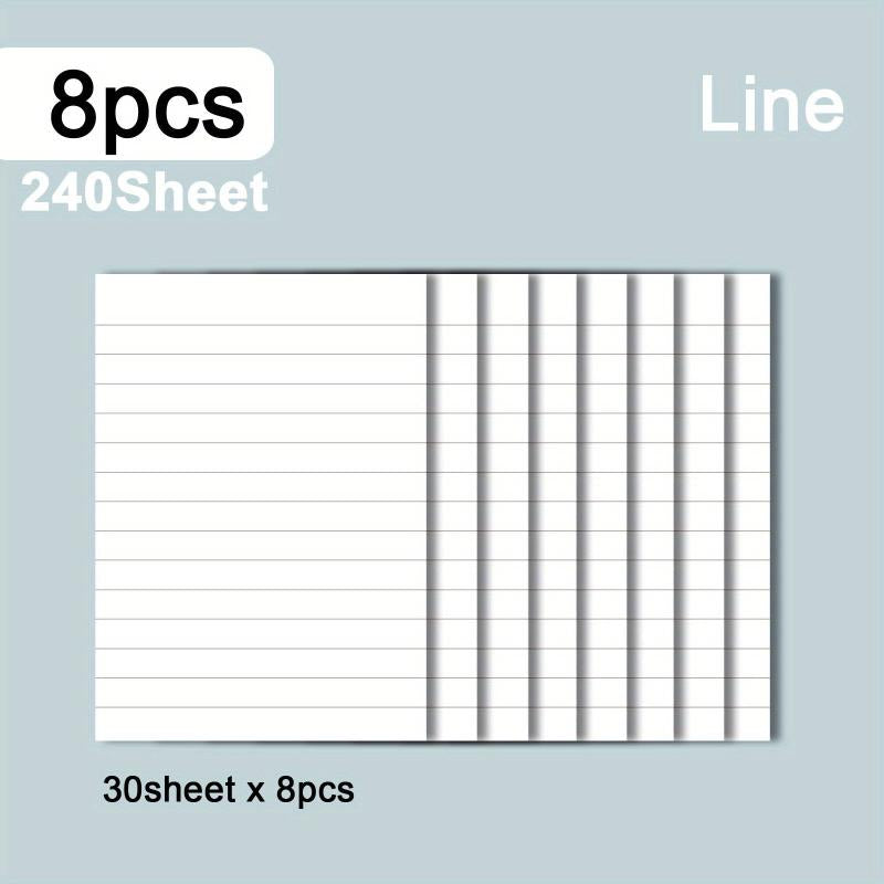 8 Packs Sticky Notes Memo Pads Adhesive Strong Stickers Paper 30 S