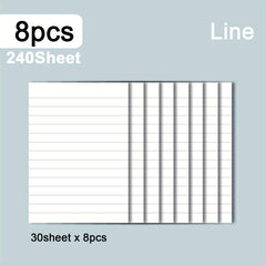 8 Packs Sticky Notes Memo Pads Adhesive Strong Stickers Paper 30 S