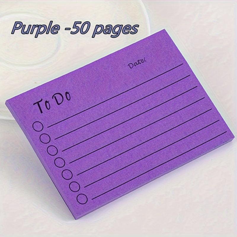 1pc Sticky Notes With Date Markers Self-adhesive Memo Pad To Do List