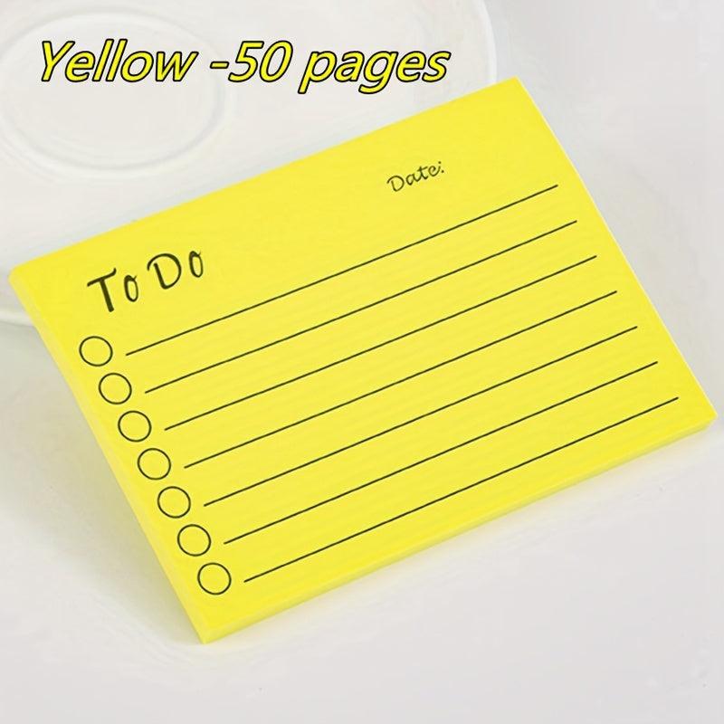 1pc Sticky Notes With Date Markers Self-adhesive Memo Pad To Do List