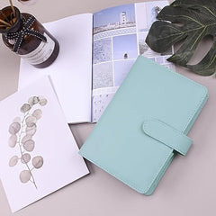A5 PU Leather Budget Binder with Zipper, Pen, Touch Screen Stylus
