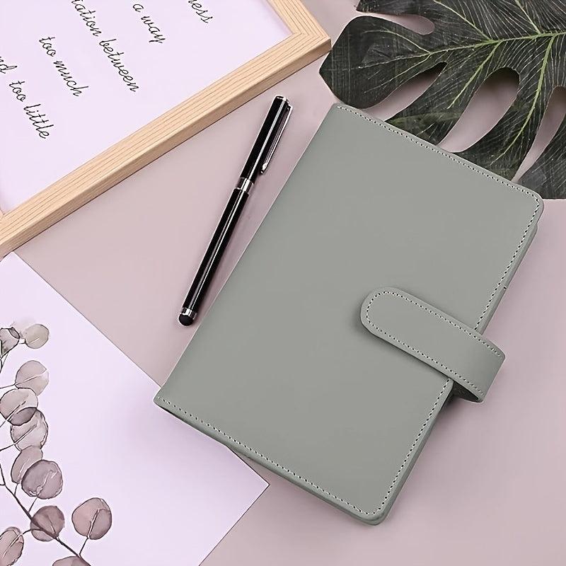 A5 PU Leather Budget Binder with Zipper, Pen, Touch Screen Stylus