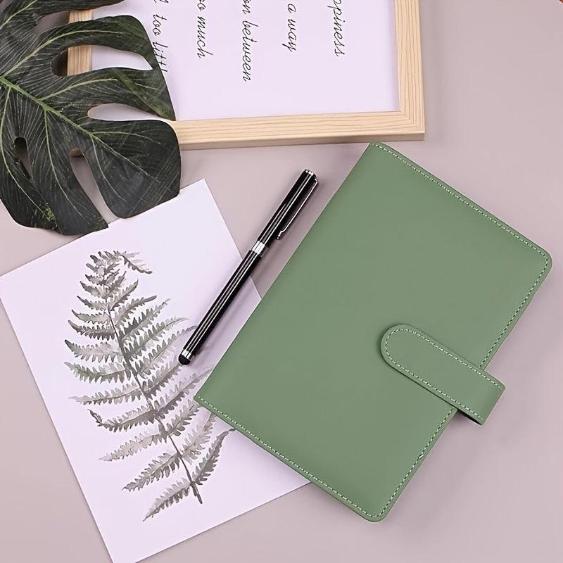 A5 PU Leather Budget Binder with Zipper, Pen, Touch Screen Stylus