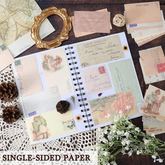 360pcs Vintage Scrapbook Paper Journaling Supplies Kit