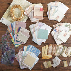360pcs Vintage Scrapbook Paper Journaling Supplies Kit