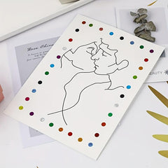 1760pcs 2.54 10.16cm Dot Labels Coded Laser Glitter Stickers