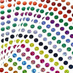 1760pcs 2.54 10.16cm Dot Labels Coded Laser Glitter Stickers