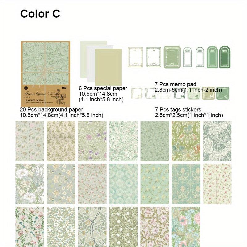 40 Vintage Scrapbook Paper Sheets for DIY Scrapbooks Journals Photo Albums