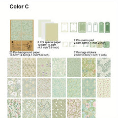 40 Vintage Scrapbook Paper Sheets for DIY Scrapbooks Journals Photo Albums
