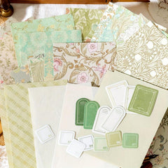 40 Vintage Scrapbook Paper Sheets for DIY Scrapbooks Journals Photo Albums