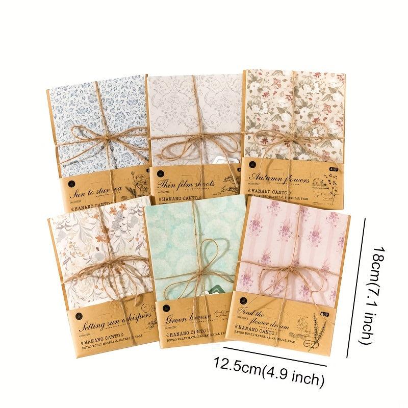 40 Vintage Scrapbook Paper Sheets for DIY Scrapbooks Journals Photo Albums