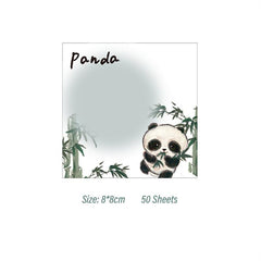 Cartoon Panda Sticky Notes 200 Sheets in Total 8.0x8.0 cm