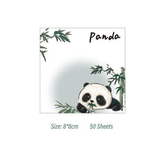 Cartoon Panda Sticky Notes 200 Sheets in Total 8.0x8.0 cm